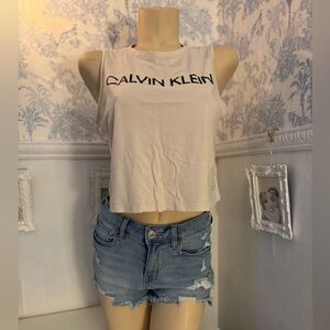 Calvin Klein Cream Crop Top